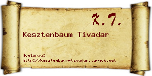 Kesztenbaum Tivadar névjegykártya
